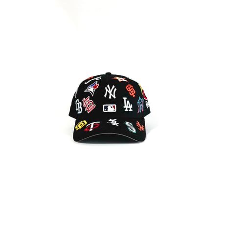 USA買付　NEW ERA MLB All Over Team Logo 9FORTY A-Frame Adjustable Cap NE-47
