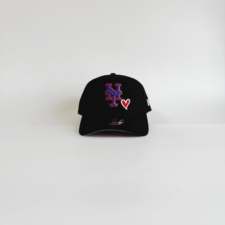 USA買付 NEW ERA 9FORTY A-Frame New York Mets Heart Logo Black Cap　 NE-33