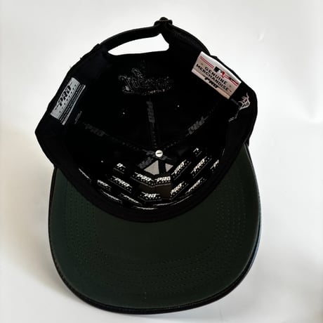USA買付 PRO STANDARD Detroit Tigers Pro Pinch Strapback Black Leather Visor Cap　US-07