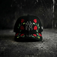 USA買付  NEW ERA New York Yankees Rose Embroidery 9FORTY A-Frame Adjustable Cap　 NE-25