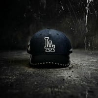 USA買付 PRO STANDARD Los Angeles Dodgers Studded Strapback Navy / Black Cap　US-04