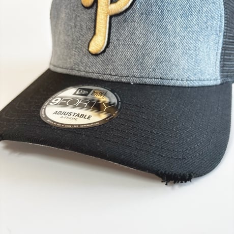 USA買付    NEW ERA PHILADELPHIA PHILLIES WASHED DENIM MESH 9FORTY A-FRAME CAP　 NE-14
