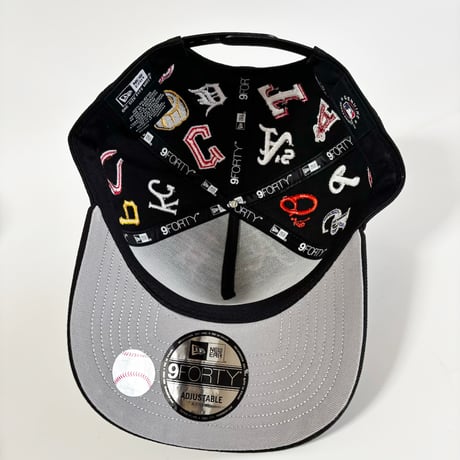 USA買付　NEW ERA MLB All Over Team Logo 9FORTY A-Frame Adjustable Cap NE-47