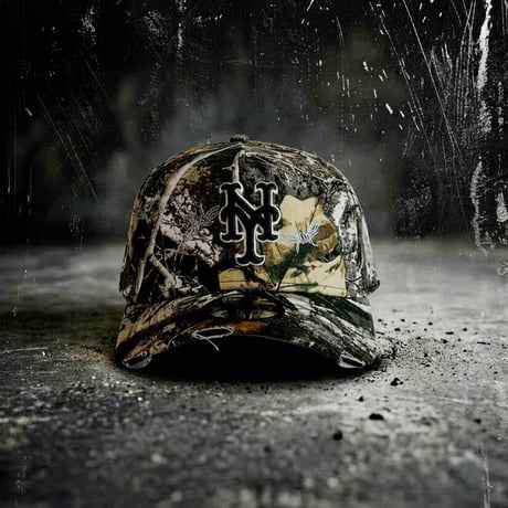 USA買付　NEW ERA 9FORTY A-Frame New York Mets Realtree Camo Distressed Cap NE-40