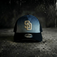 USA買付   NEW ERA SAN DIEGO PADRES VINTAGE DENIM MESH 9FORTY A-FRAME CAP 　 NE-15