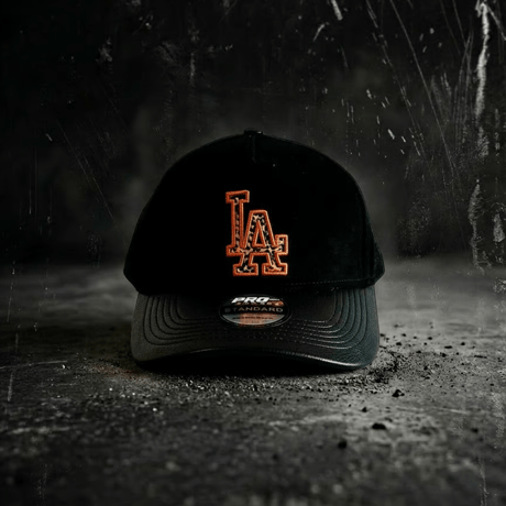USA買付 PRO STANDARD Los Angeles Dodgers Pro Pinch Strapback Black Leather Visor Cap　US-05