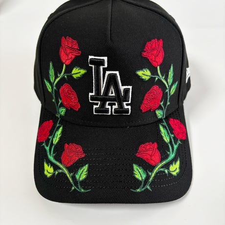 USA買付　NEW ERA Los Angeles Dodgers Rose Embroidery 9FORTY A-Frame Adjustable Cap　 NE-49