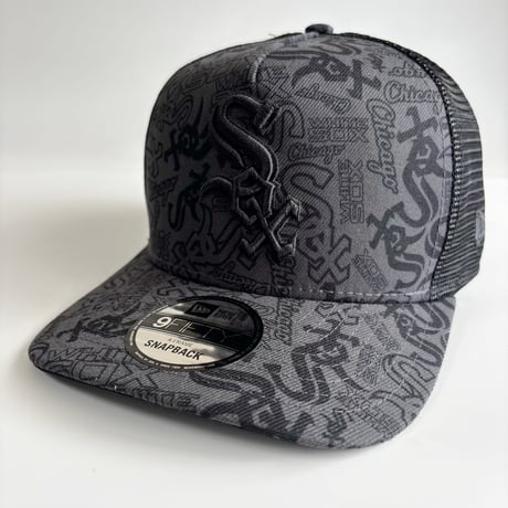 USA買付　NEW ERA Chicago White Sox All Over Wordmark 9FIFTY A-Frame Trucker Snapback　 NE-48
