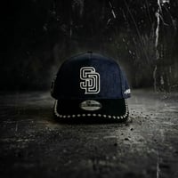 USA買付 PRO STANDARD San Diego Padres Studded Strapback Navy / Black Cap　US-02