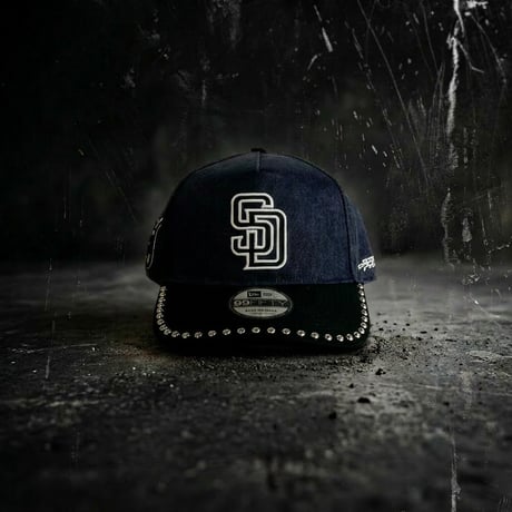 USA買付 PRO STANDARD San Diego Padres Studded Strapback Navy / Black Cap　US-02