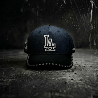 USA買付 PRO STANDARD Los Angeles Dodgers Studded Strapback Navy / Black Cap　US-04