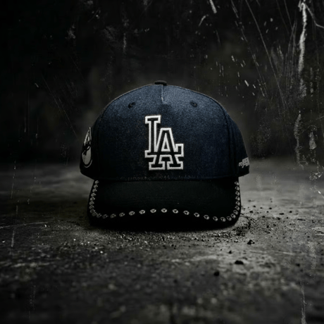 USA買付 PRO STANDARD Los Angeles Dodgers Studded Strapback Navy / Black Cap　US-04