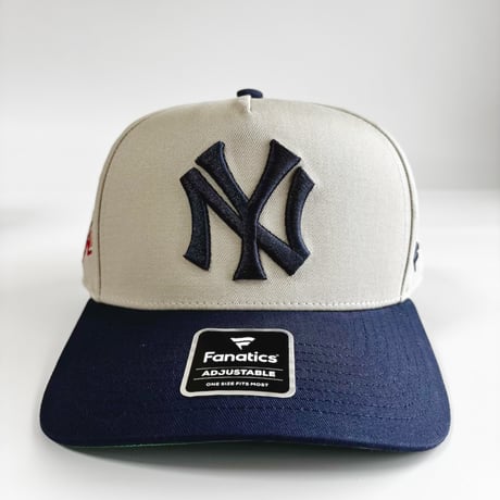 USA買付   Fanatics × Cooperstown Collection New NY Heritage Two Tone Snapback CAP IVORY × NAVY　 US-04