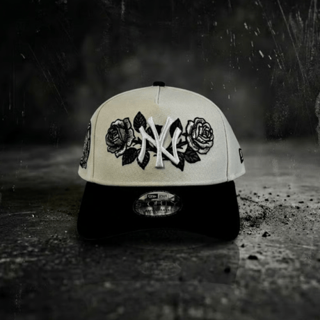 USA買付   NEW ERA 9FORTY "Rose" Yankees Cooperstown Cap — Chrome White 　 NE-24