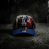 USA買付    NEW ERA LOS ANGELES DODGERS CAMO SPLASH COOPERSTOWN 9FORTY A-FRAME CAP　 NE-22