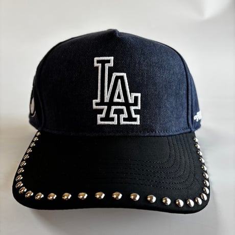 USA買付 PRO STANDARD Los Angeles Dodgers Studded Strapback Navy / Black Cap　US-04