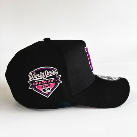 USA買付 Los Angeles Dodgers 9FORTY A-Frame Cap Black with 2025 World Series Champions Patch 　 NE-28