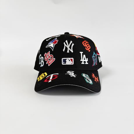 USA買付　NEW ERA MLB All Over Team Logo 9FORTY A-Frame Adjustable Cap NE-47