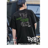 ☆受注生産　ROOTED パキポディウムバックプリントデザインTシャツ　  ブラック