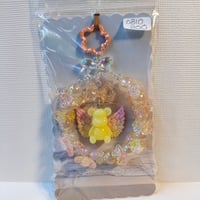 リースアクリルスズランうすピンク　羽くまちゃん