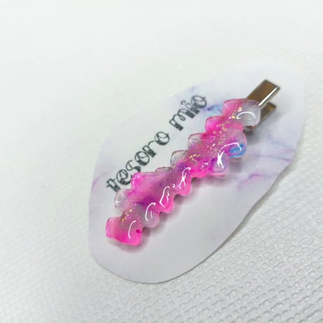 ヘアクリップピンク