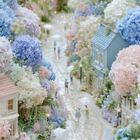 雨ふりの紫陽花通り西-Hydrangea Lane W4【For Mobile】