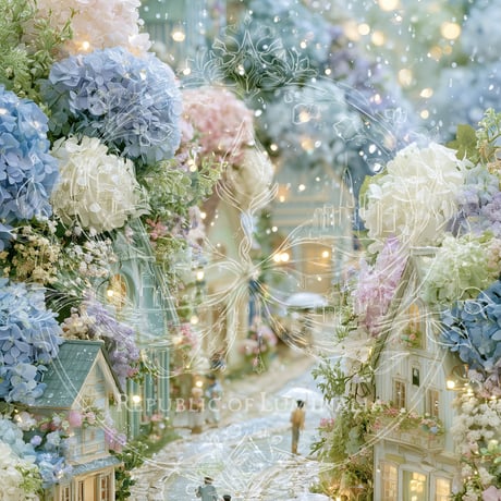 雨ふりの紫陽花通り西-Hydrangea Lane W2【For Mobile】
