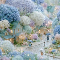雨ふりの紫陽花通り西-Hydrangea Lane W1【For Desktop】