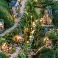 夜明けの苔むす街-Mossy Dawn3【For Mobile】