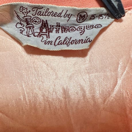 50s Artvogue California レーヨンギャバジン シャツ 15-15half