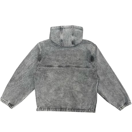ALWAYS DETACHABLE HOOD DENIM JACKET WASHED GREY