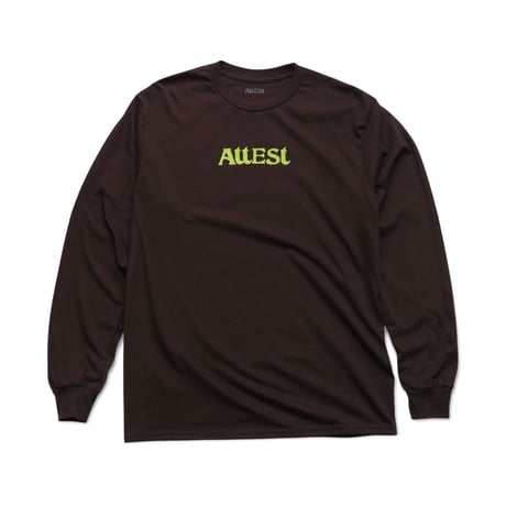 ATTEST LOGO LONGSLEEVE TEE DARK BROWN