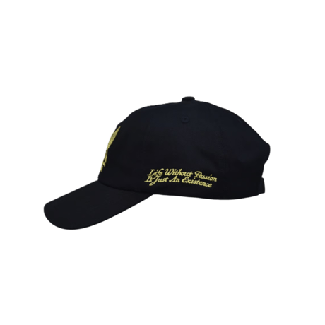 PASSION BIRDS COTTON 6 PANEL CAP BLACK