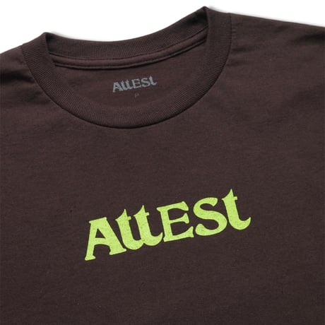 ATTEST LOGO LONGSLEEVE TEE DARK BROWN
