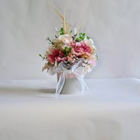 アーティフィシャルフラワー｜小型アレンジ ローズピンク