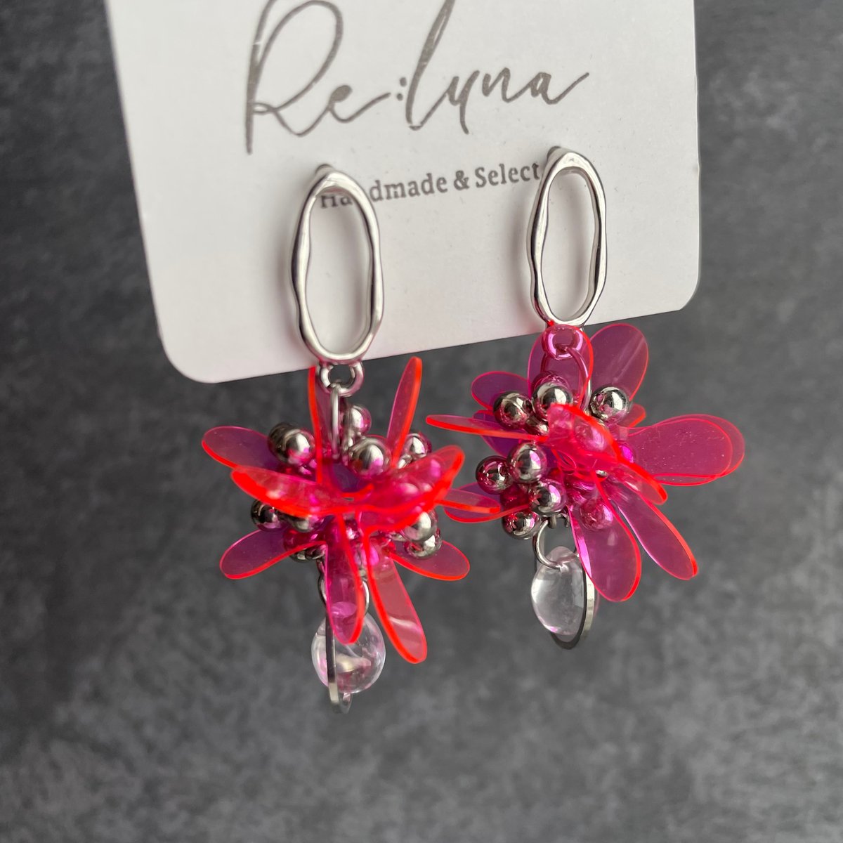 ピアス】Pink flower | Re:luna