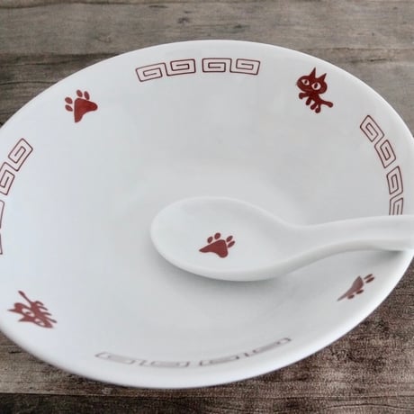 赤巻雷門 6.3切立ニャーメン丼 (レンゲ付）