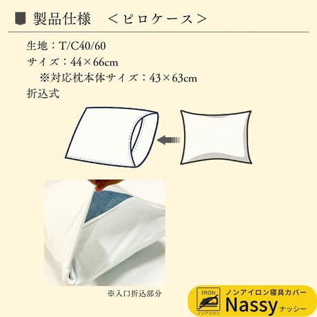 【おためし購入】民泊用ノンアイロンカバー　シングル４点セット（掛布団カバー、ボックスシーツ、フィットシーツ、ピロケース、各１枚）【Nassyナッシーシリーズ】