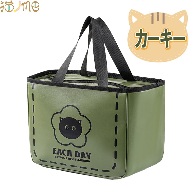 ランチバッグ 猫グッズ 雑貨 猫柄 かわいい ファスナー付き レジャー