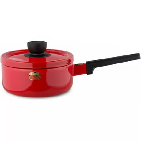 富士ホーロー Fuji Horo ソースパン レッド 18cm Solid SD-18S R