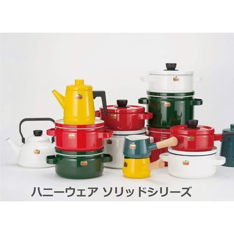 富士ホーロー Fuji Horo ミルクパン スモークブルー 12cm Solid SD-12M SB