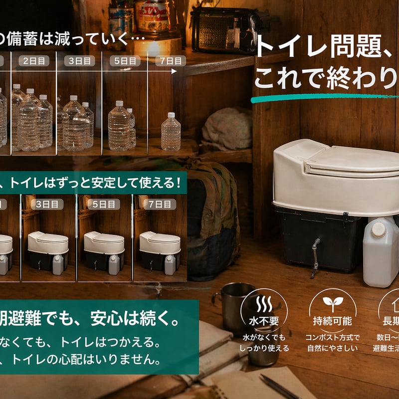 オープンセール！【断水・停電でも使える】水不要◎非常用防災