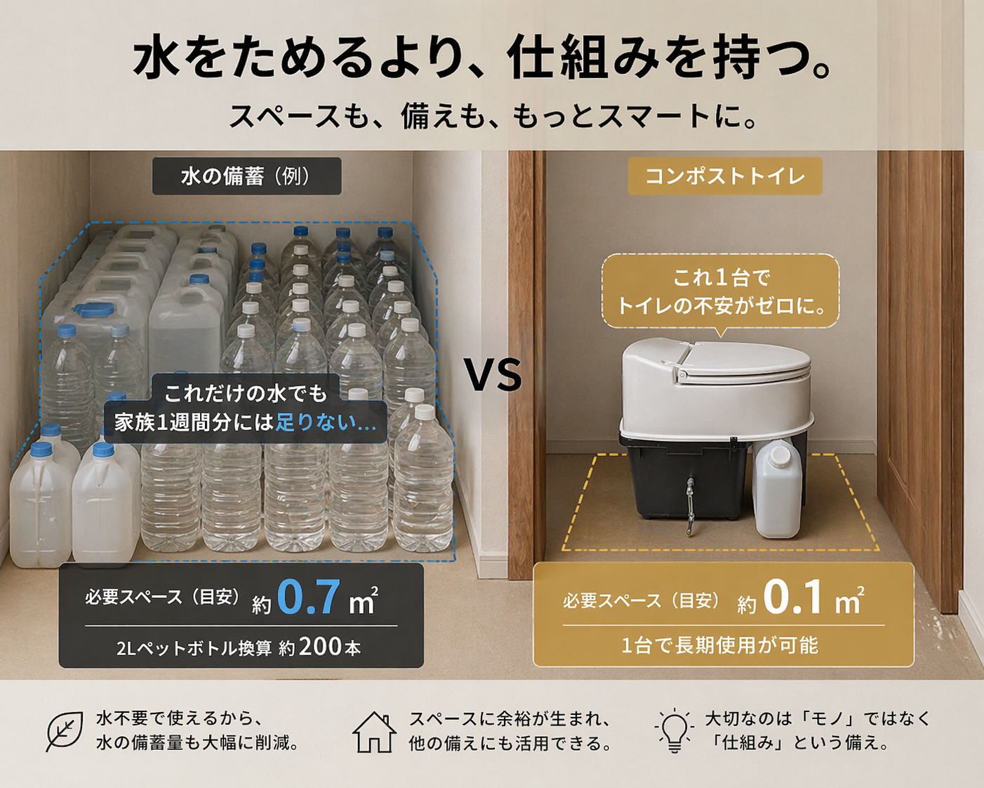 【断水・停電でも使える】水不要◎非常用コンポストトイレ｜災害・長期避難・備蓄対策 original
