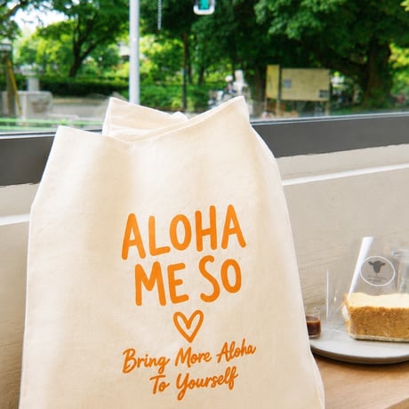 ALOHA ME SO♡エコバッグ(オレンジ)