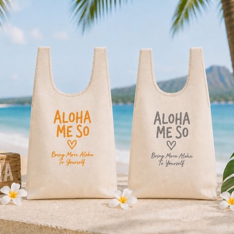 ALOHA ME SO♡エコバッグ(オレンジ)