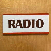Small Wood Sign “RADIO”