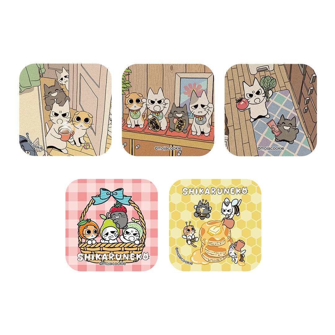 ランダム缶バッジ（全6種） | しかるねこのおみせ