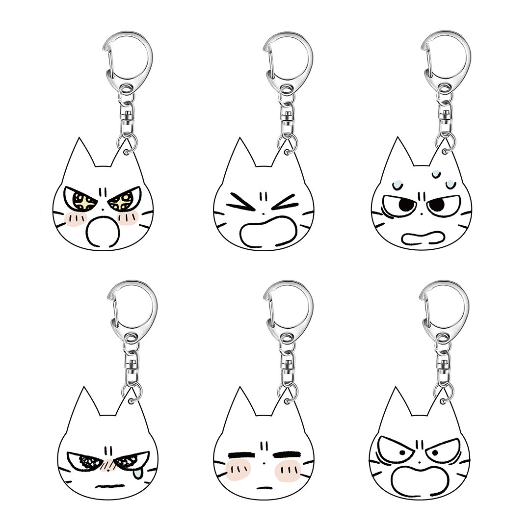 ランダムアクリルキーホルダー（全6種） | しかるねこのおみせ