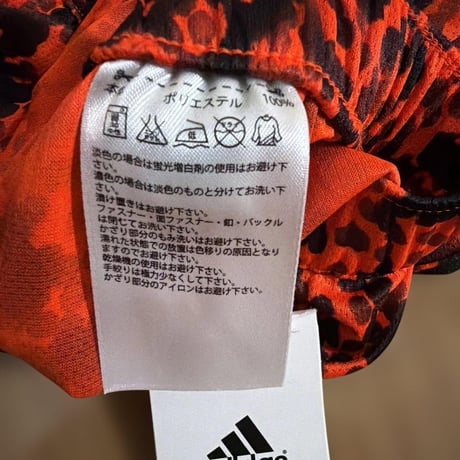 adidas climalite レディース レッド ヒョウ柄 ランニングパンツ