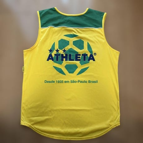 ATHLETA ノースリーブシャツ イエロー グリーン